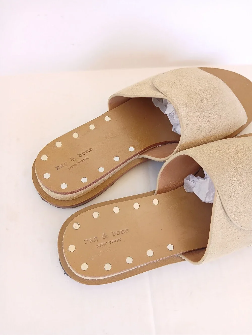 Rag & Bone Beau Leather Slide Sandals Size 39